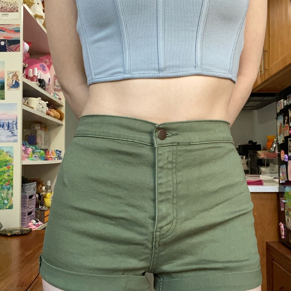 Forever 21 - High Waisted Green Shorts